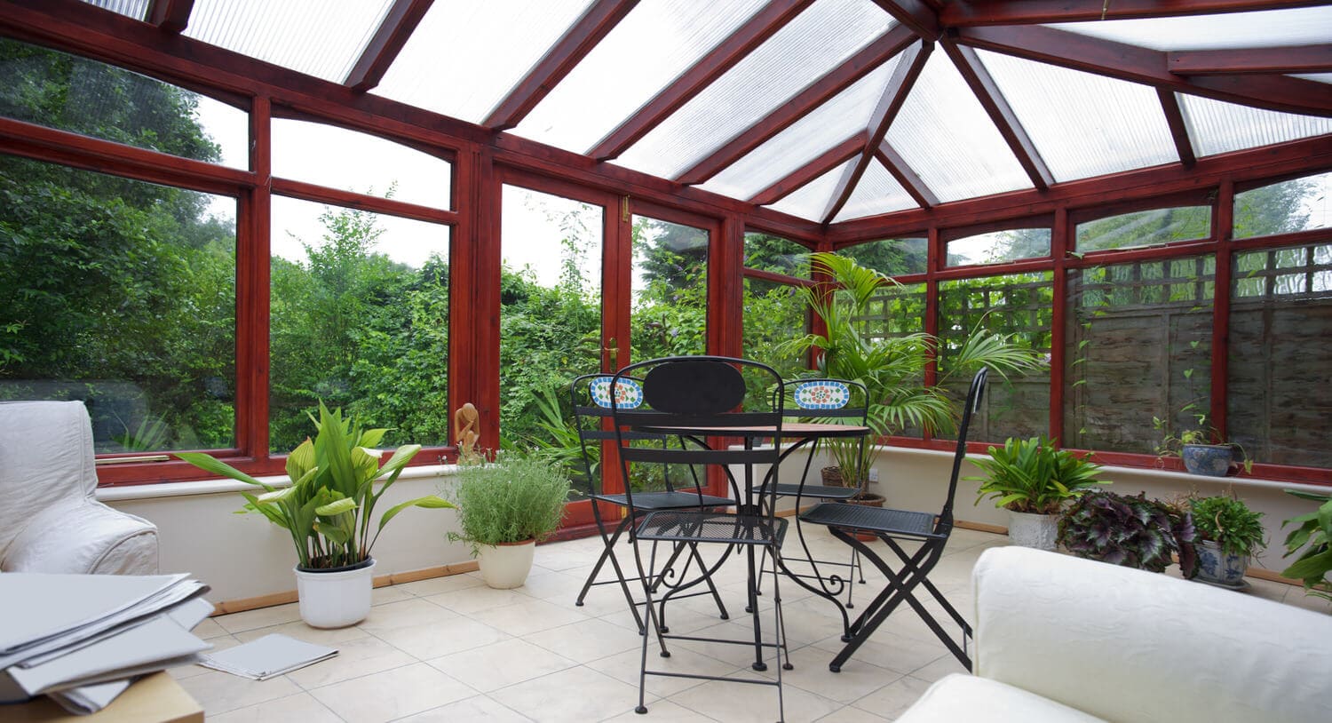 Die leere aus dem wintergarten verbannen Wintergarten modern holz