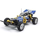 Tamiya 58710 1:10 RC Hotshot II Blockhead Motors - ferngesteuertes Auto, RC Fahrzeug, Modellbau, Bausatz zum Zusammenbauen, Hobby, Basteln, Hellblau
