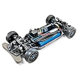 TAMIYA 47326-000 47326 47326-1:10 RC TT-02R Kit, ferngesteuertes Auto/Fahrzeug, Modellbau, Bausatz, Chassis, Hobby, schwarz