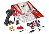 Carson 500404225 1:32 Micro X-Warrior 2.0 2.4G 100% RTR Ferngesteuertes , RC Spielzeug mit Funktionen, RC Fahrzeug mit Rampe, 100% Komplettset Rot