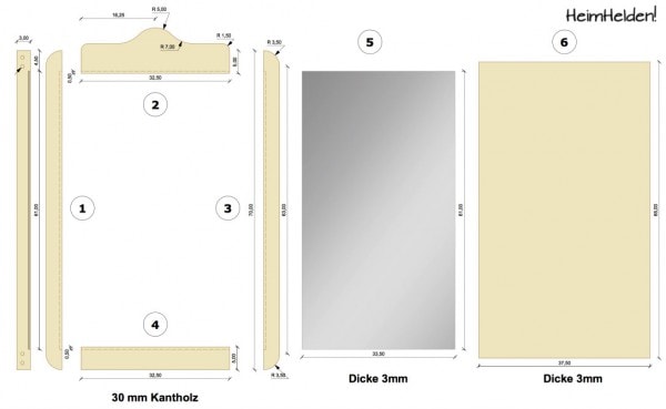 Bauanleitung Wandspiegel