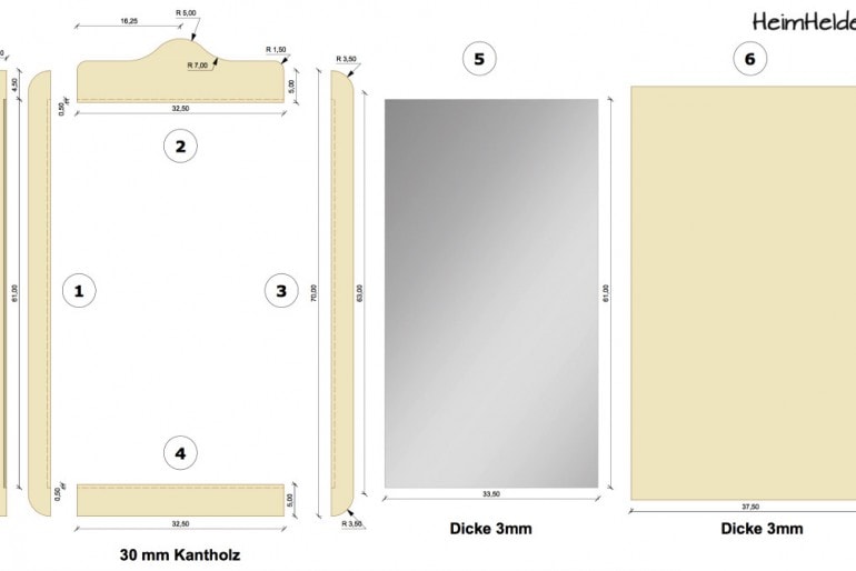Bauanleitung Wandspiegel