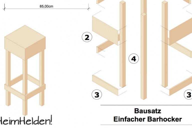 Bauanleitung Barhocker