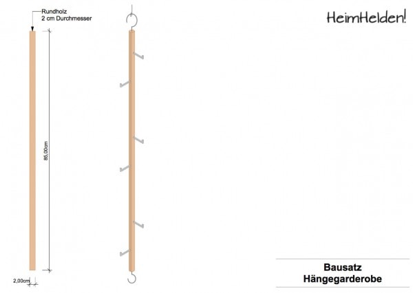 Bauanleitung Hängegarderobe