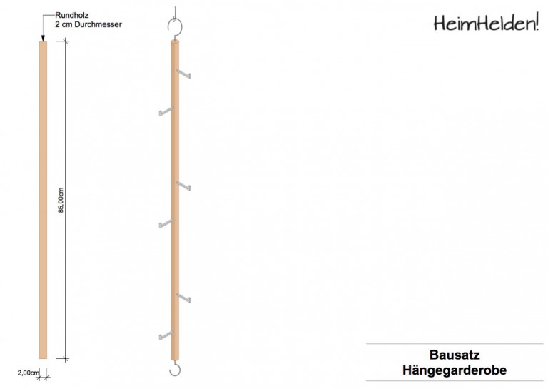 Bauanleitung Hängegarderobe