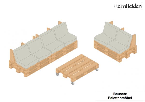 Bauanleitung Palettenmöbel HeimHelden®