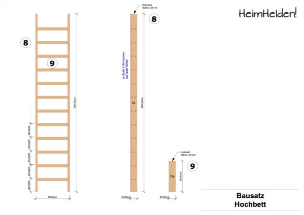 Bausatz Hochbett 3