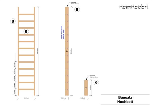 Bausatz Hochbett 3