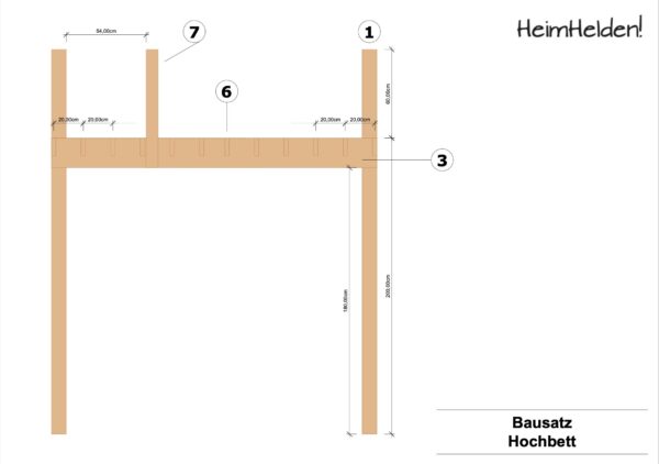 Bausatz Hochbett 4