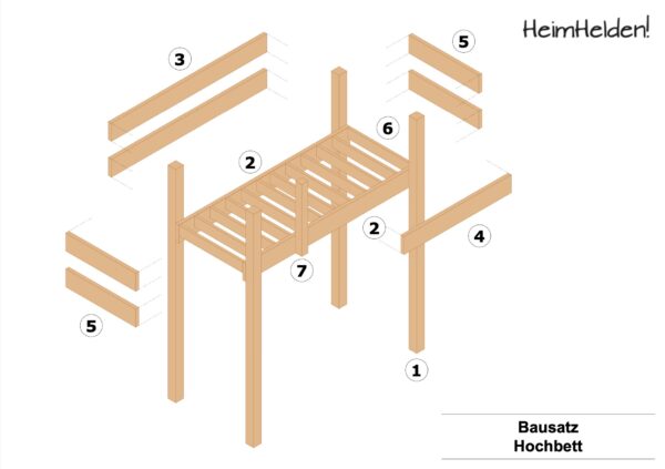 Bausatz Hochbett 5