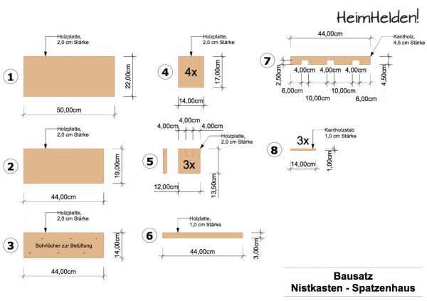 Bauanleitung Nistkasten - HeimHelden®