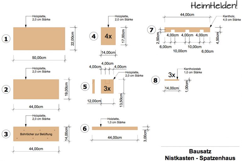 Bauanleitung Nistkasten