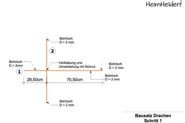 Bauanleitung für einen Drachen / Flugdrachen