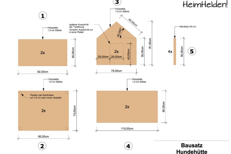 Bauanleitung Hundehütte