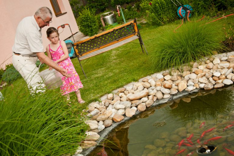 Den Gartenteich kindersicher machen