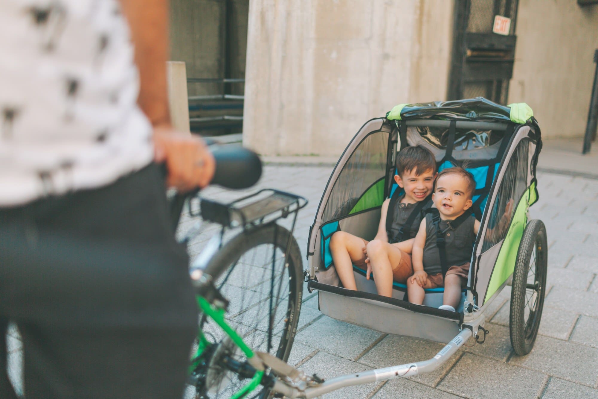 Papilioshop B-Fox Fahrradanhänger oder Kinderwagen für Transport von 1 2 Kindern 