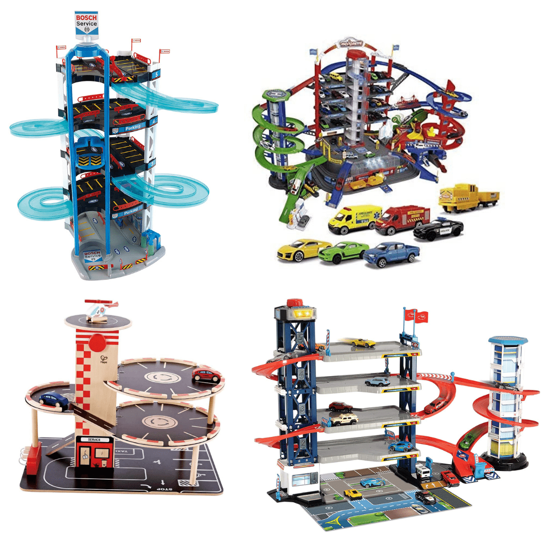 Parkhaus mit 3 Autos Spielzeug Kinder Parkgarage Parkplatz Garage Bahn Ebenen 