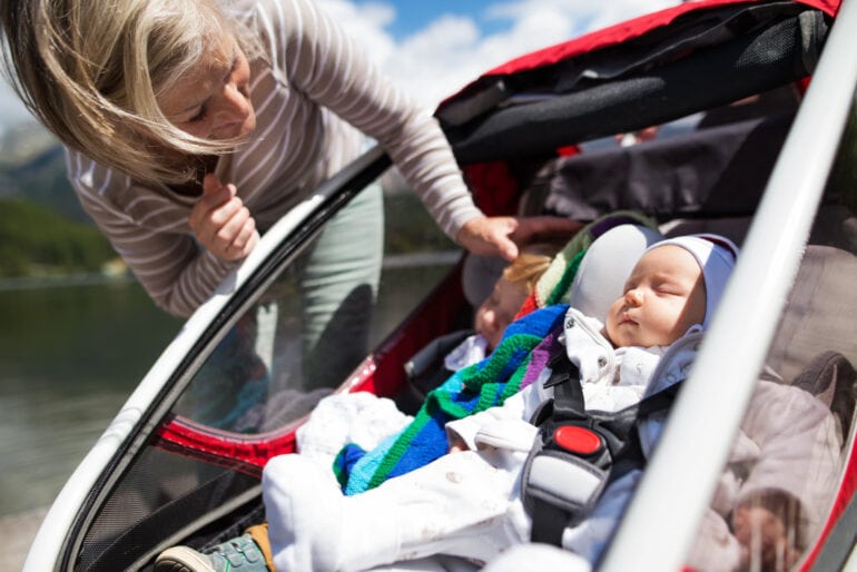 Fahrradanhänger für’s Baby