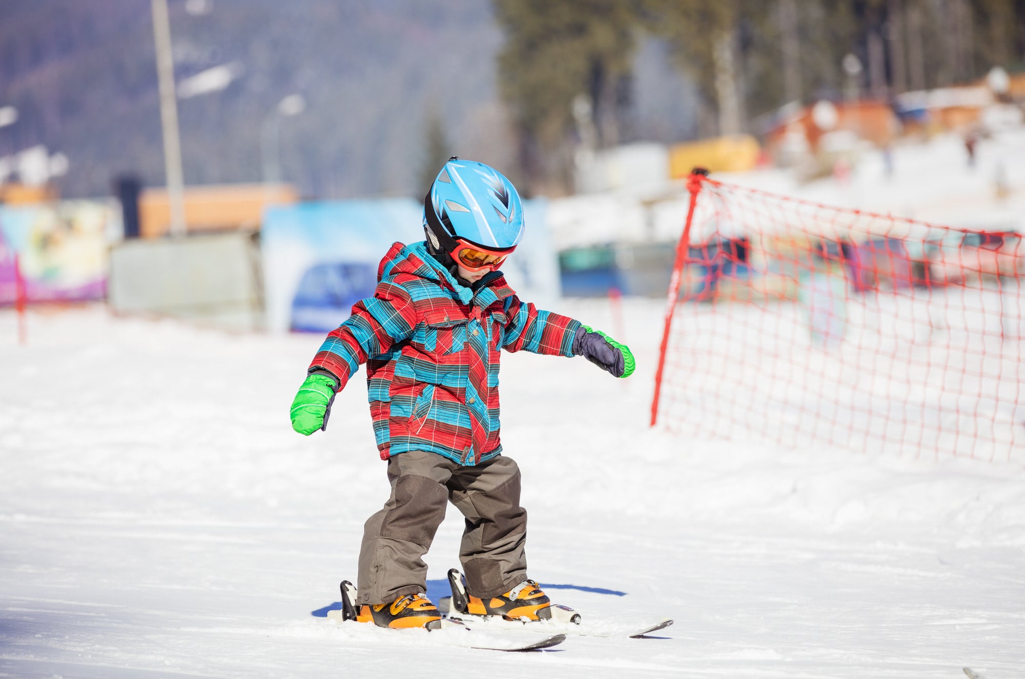 Kinderski Ski Skier BINDUNG Stöcken Kinder Kunststoff 3 Farben 90 CM 