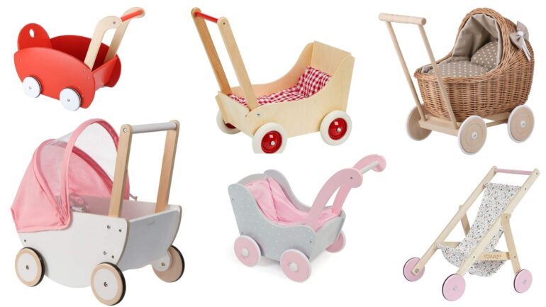 Puppenwagen aus Holz