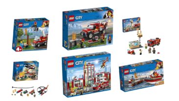 Lego-Feuerwehrzüge