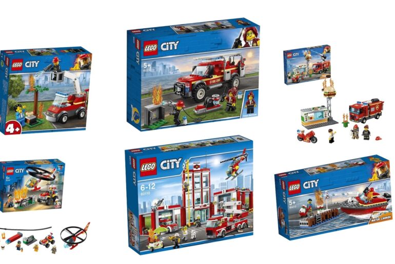 Lego-Feuerwehrzüge