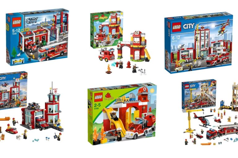 Lego-Feuerwehrstationen