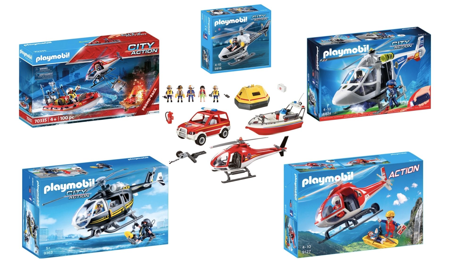 Playmobil Action 9127 Bergretter-Helikopter Bergrettung Arzt Hubschrauber NEU 