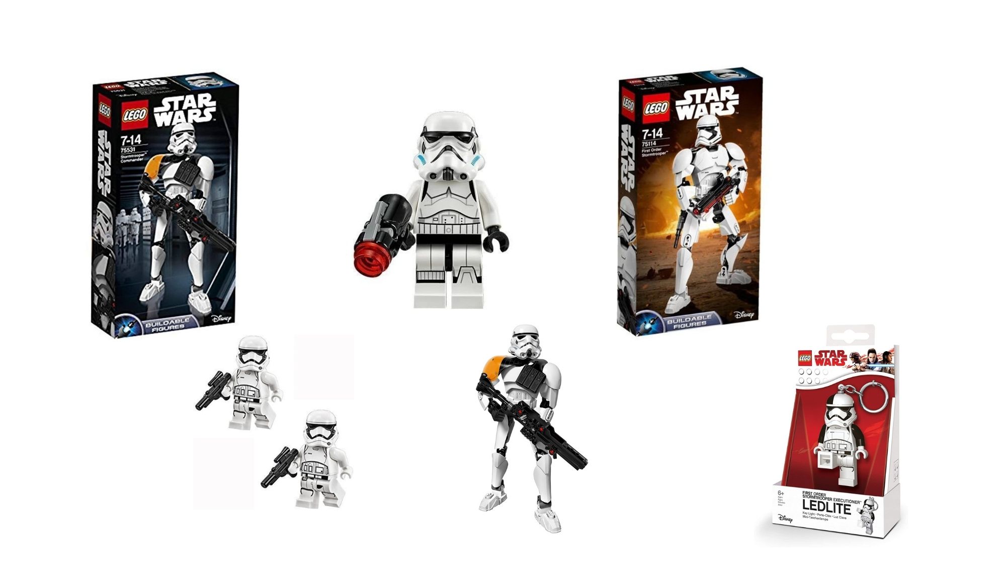 Lego Figur Zubehör Waffe Blaster Schwarz Storm Trooper Star Wars 2 Stück E