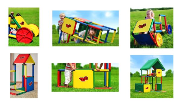 2er Set 20x40 Platte gelb Moveandstic Spielgerüst Kletterturm Spielturm Platten 