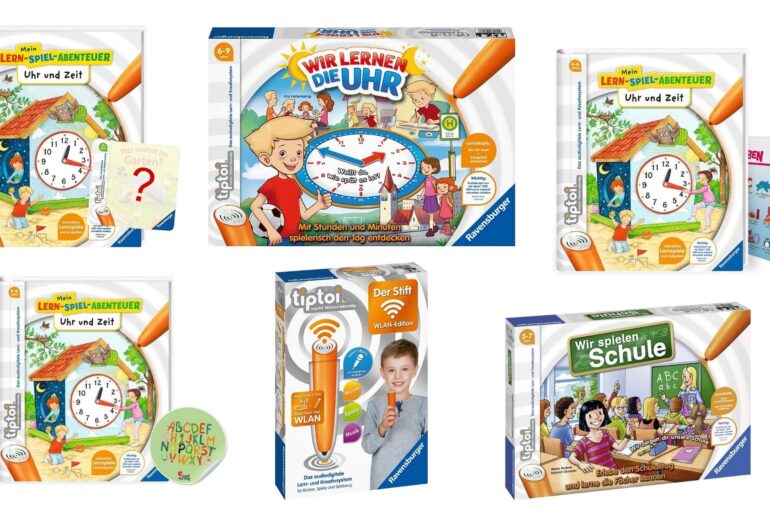 tiptoi-Produkte zum Uhrlesen-Lernen