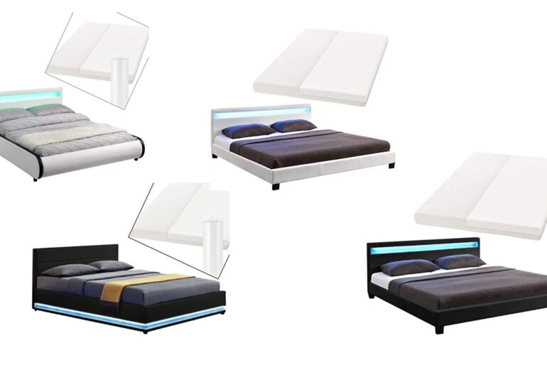 Bett 140×200 mit Matratze und Lattenrost