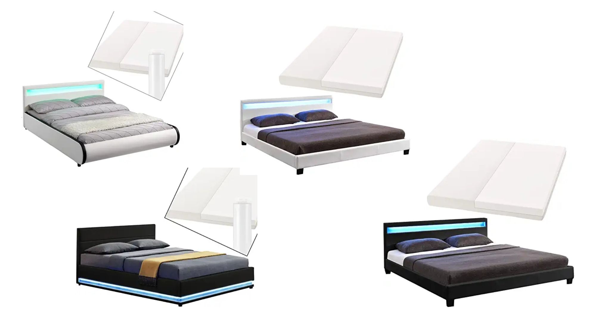 Bett 140x200 mit Matratze und Lattenrost