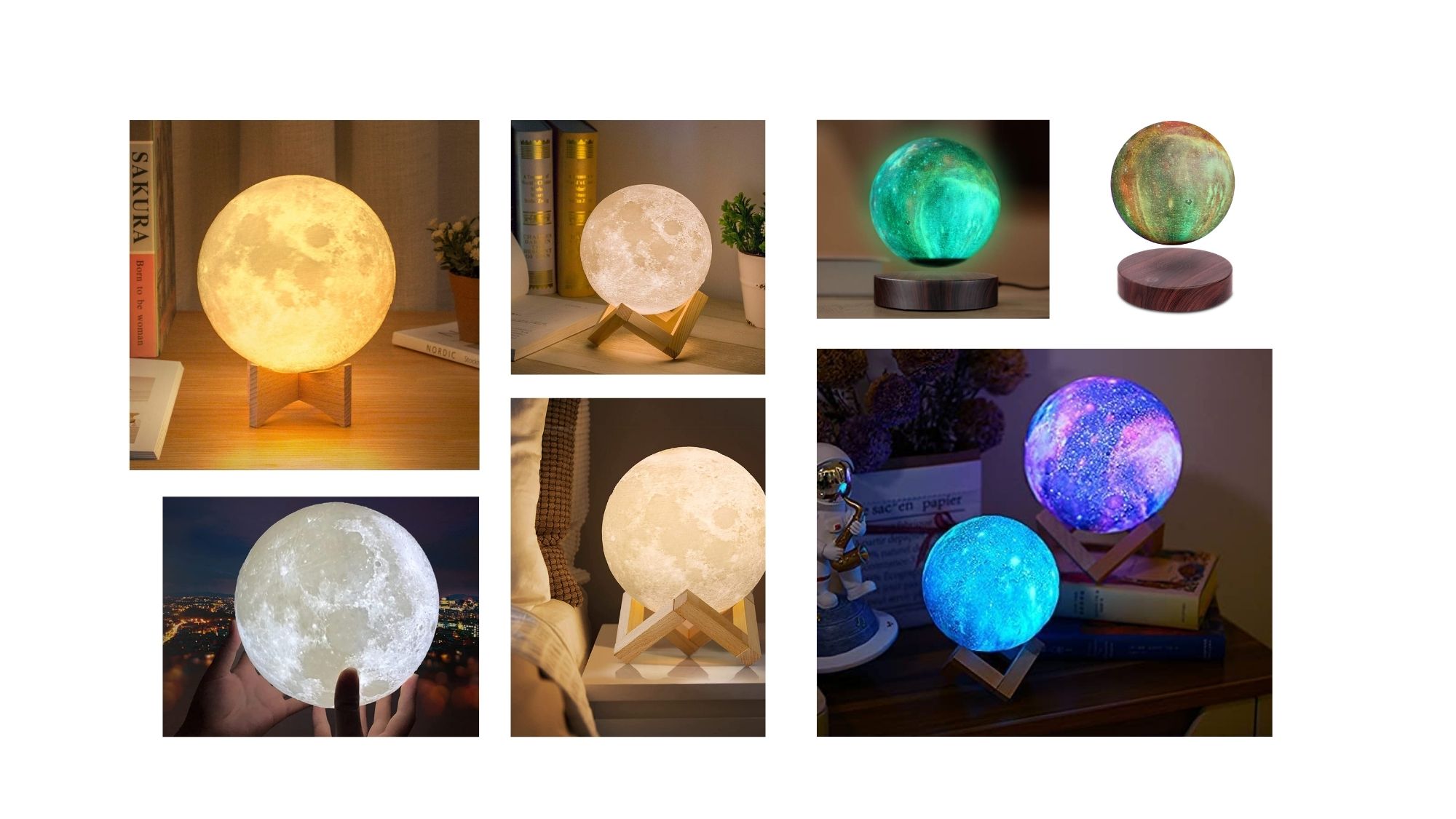 VGAzer mond lampe 3D Druck magnetschwebende mondlicht Lampen für