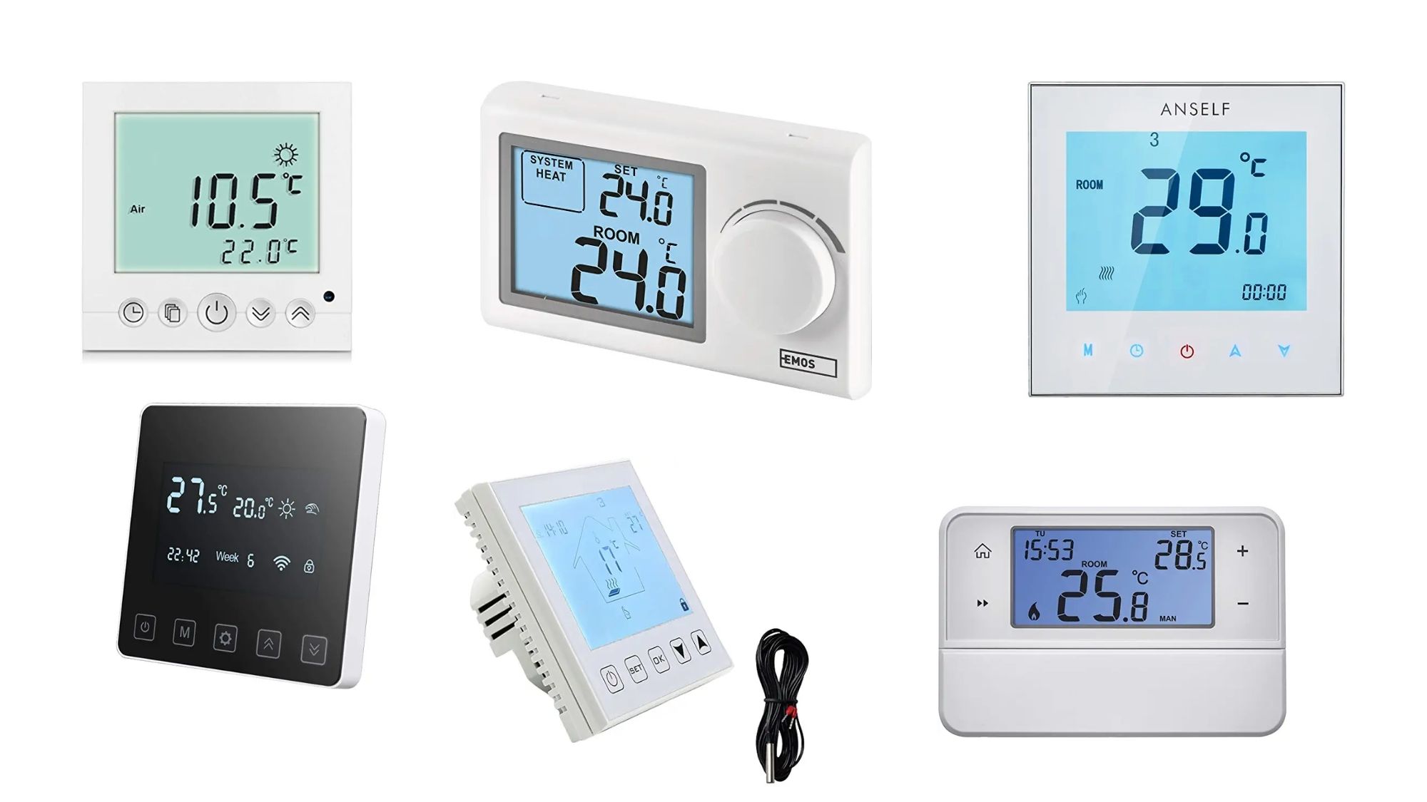 Kavolet Digital Thermostat 16A für Elektroheizung, Raumthermostat Smart  Thermostat, LCD Display Touchscreen Woche Programmierbare Elektrische  Fußbodenheizung Thermostat, Raumtemperaturregler : : Baumarkt