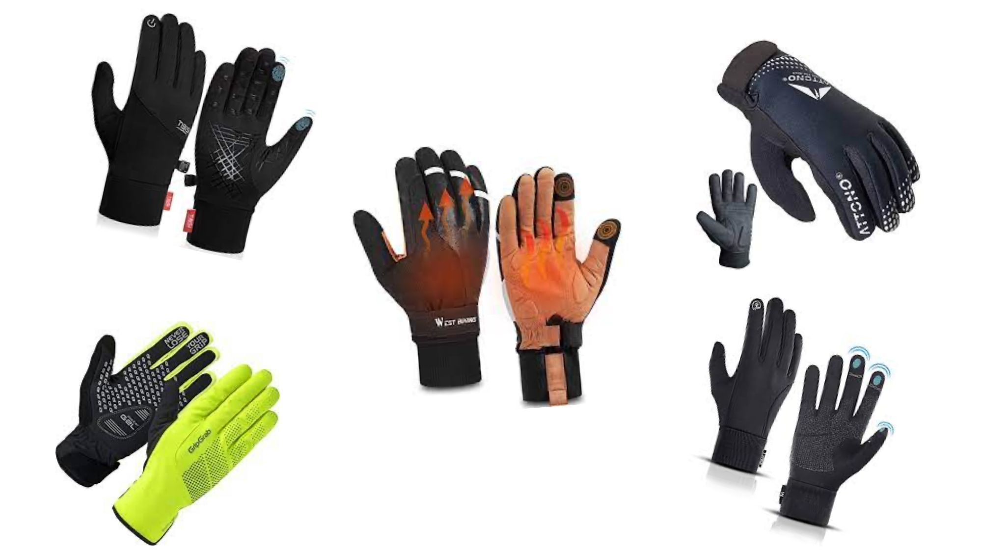 Warm Winter Sporthandschuhe Anti-Rutsch Touchscreen Handschuhe,Winterhandschuhe für Radfahren,Laufen und Reiten Herren und Damen,Schwarz VBIGER Fahrradhandschuhe Unisex