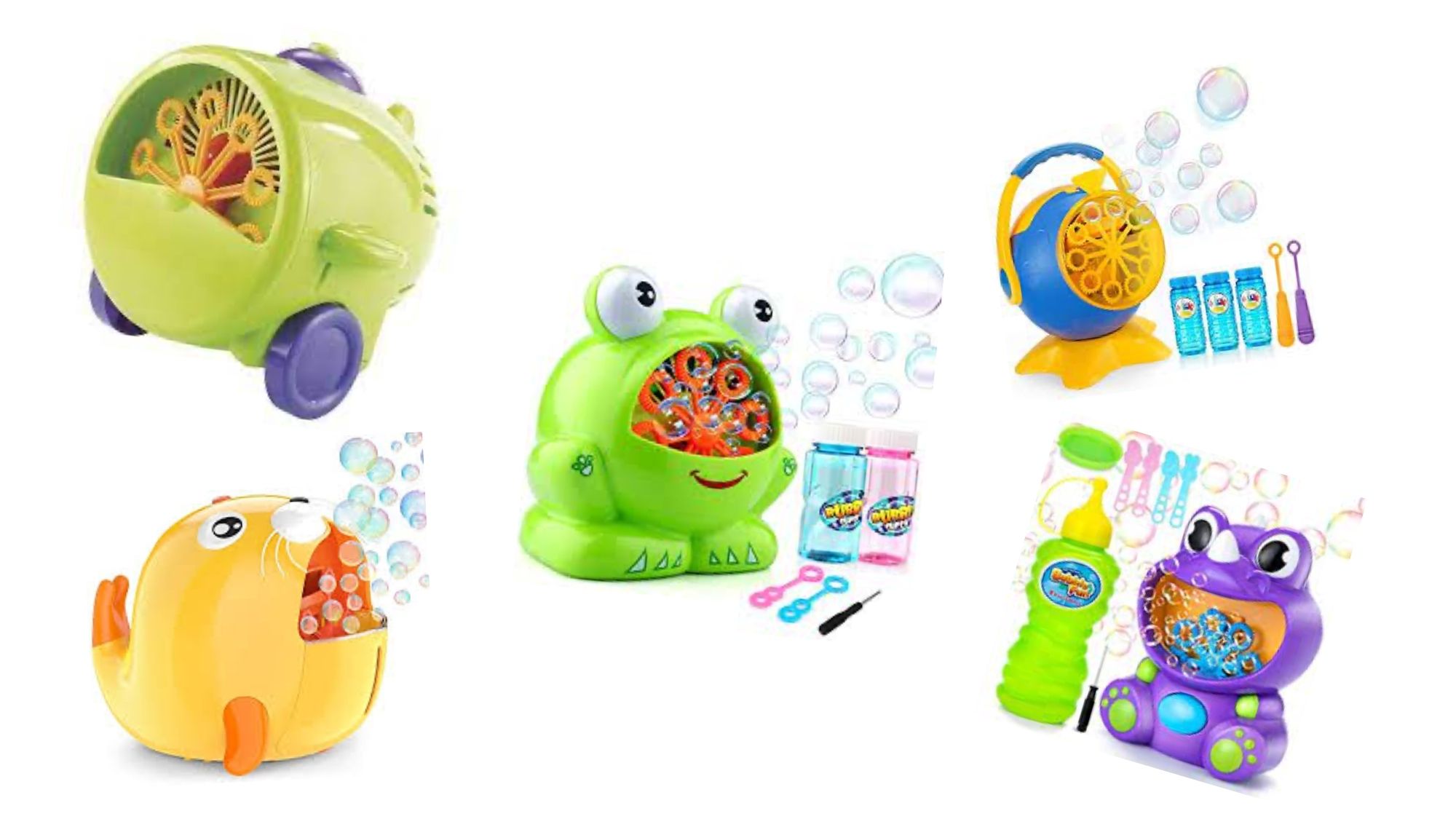 Sunshine smile Seifenblasenmaschine für Kinder,Seifenblasen-Maschine Seifenblasen,Automatischer Bubble Machine,Badespielzeug Bubble Kinder,Bubble Machine Maker,Seifenblasen Spielzeug Pistole