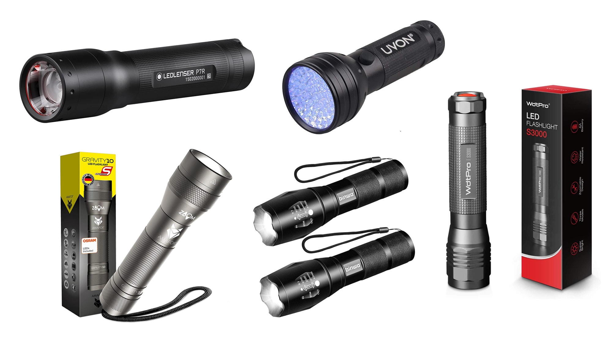 Mini Taschenlampe PUAIDA Superhelle Zoombar LED Taschenlampen Mit 3 Modi 