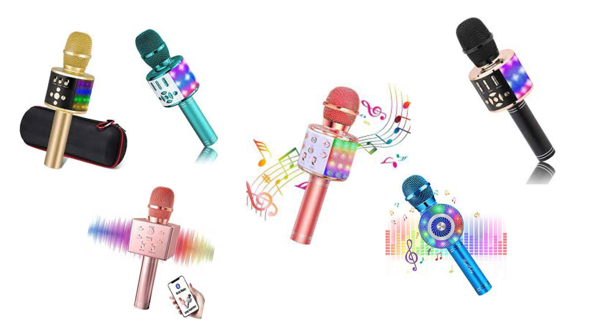 Kinder Lustige Beleuchtung Drahtloses Mikrofon Modell Geschenk Musik Karaoke Net 