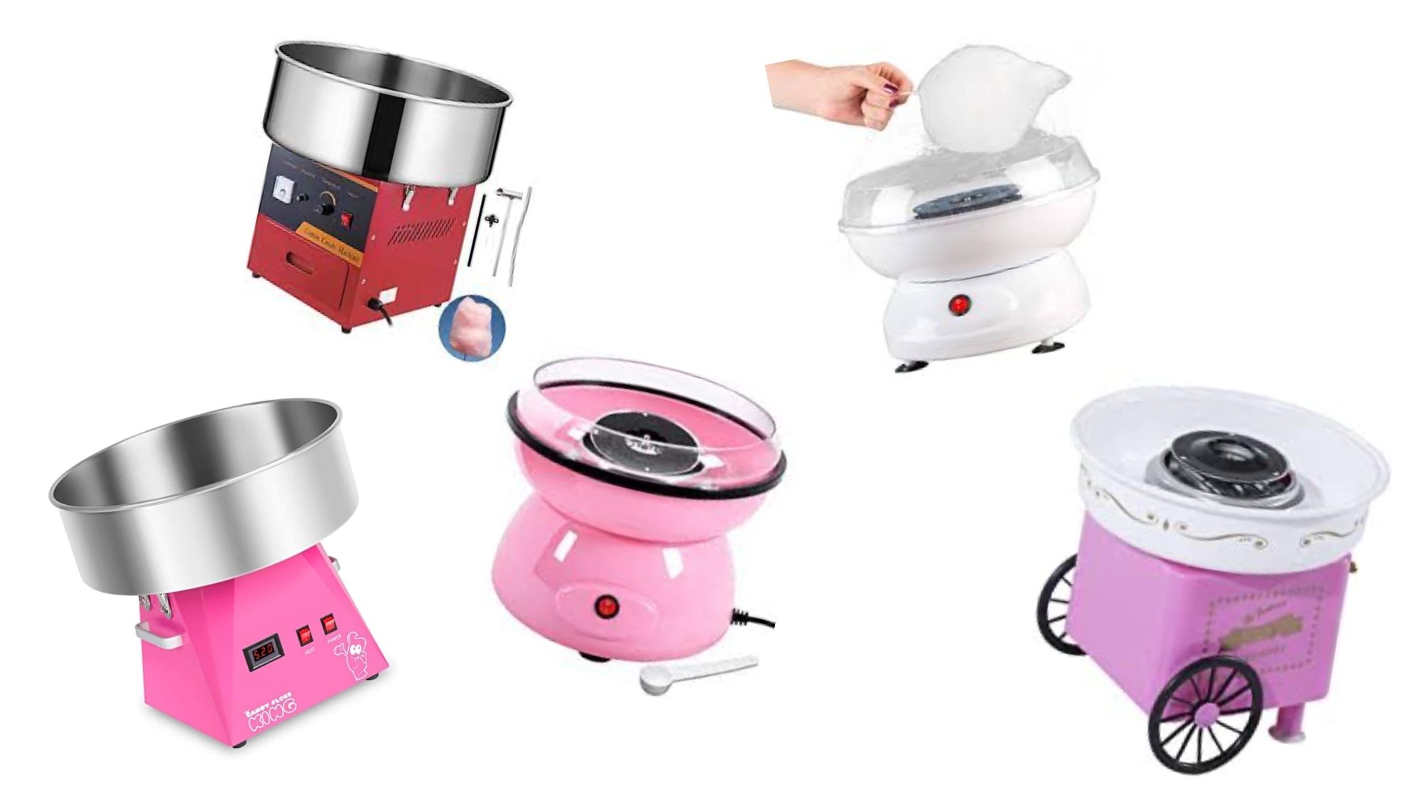 ZUCKERWATTE MASCHINE GERÄT AUTOMAT ZUHAUSE KINDER WATTE MAKER 500 W CANDY WEISS 