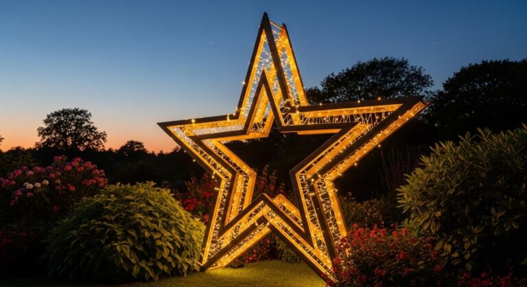 Stern aus Holzböcken selber bauen