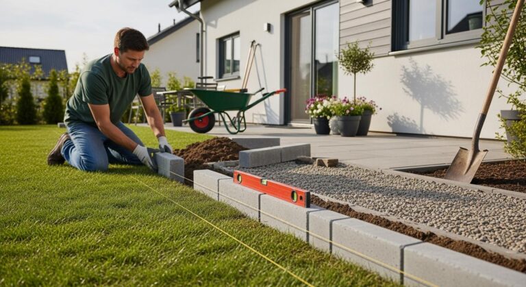 Rasenkantensteine setzen: Anleitung & Tipps